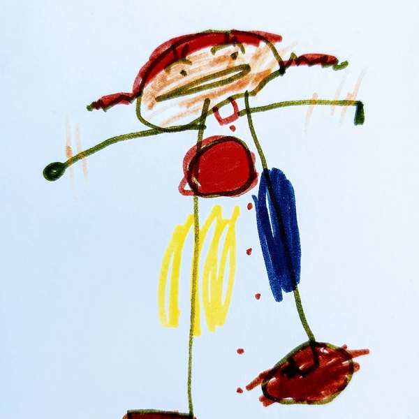 Carla Prüfer, "Pippi Langstrumpf", Filzstift/Papier, 2003